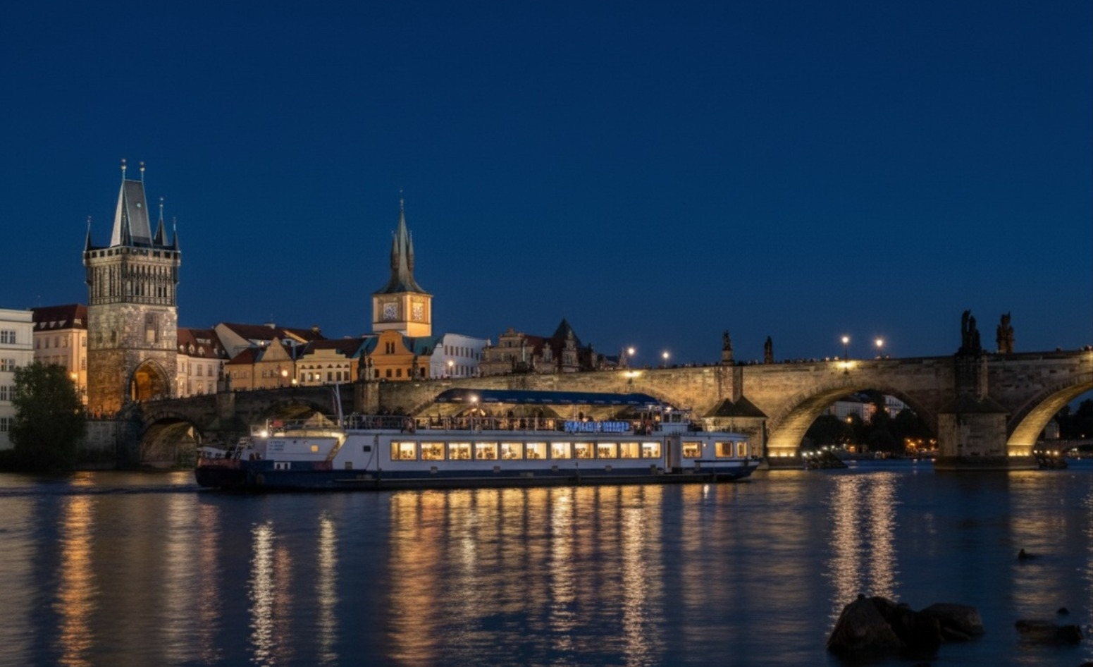 Silvestr na Vltavě (s půlnočním přípitkem)